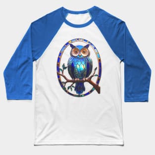 Stained Glass Owl Baseball T-Shirt